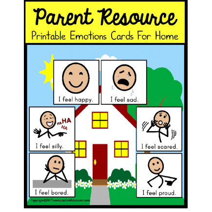 FREE Autism Parent Resource EMOTIONS CARDS FOR HOME